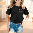 thumbnail image 2 of Short Sleeve Shirts for Girls Size 7/8 Summer Shirts Cute Tops Cartoon Cute Tops Graphic Tee Shirt Pullover T Shirt Trendy Shirts #Black(5-6 Years), 2 of 4