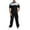 Set-A80Black, variant on Gamivast Men's Short Sleeve Tracksuit Color Block T-Shirt and Pants Set Soft Breathable Outfit for Summer Casual Gym Workout Running Daily Sporty Clothing