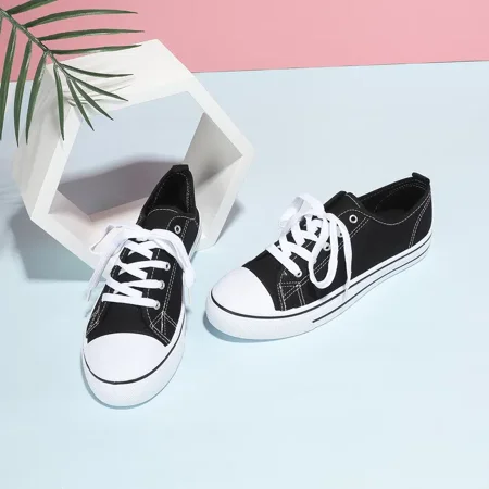 

Casual Canvas Shoes For Women Lightweight Low Top Lace-up Women‘s Casual Shoes
