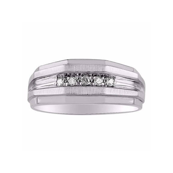 RYLOS Mens Rings 14K White Gold Wedding Bands  His / Hers With Genuine Diamonds  Rings For Men Men's Rings Gold Rings Sizes 6,7,8,9,10,11,12,13 Mens Jewelry