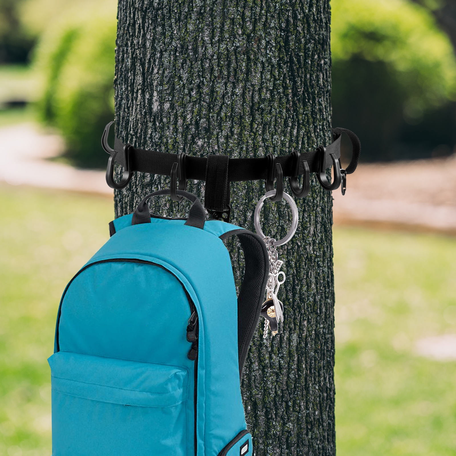 PTOOTP Tree Stand Multi Hooks Plastic Strap Hanging Hook for Outdoor Use