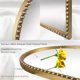 thumbnail image 4 of Espejo de pared arqueado para baño, marco de abalorio de metal de 20 x 30 pulgadas, espejo decorativo y moderno para colgar en la pared para baño, recámara, sala de estar, entrada, oro, 4 of 11