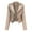 Beige, variant on qolati Women Faux Leather Jackets Vintage Long Sleeve Zip Up Motorcycle Jacket 2024 Trendy Lightweight Collar Cropped Coats Outwear
