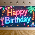 thumbnail image 6 of Neon Lights Birthday Banner Party Decoration Happy Birthday for Birthday Celebration Kids Party Indoor Decoration, 6 of 7
