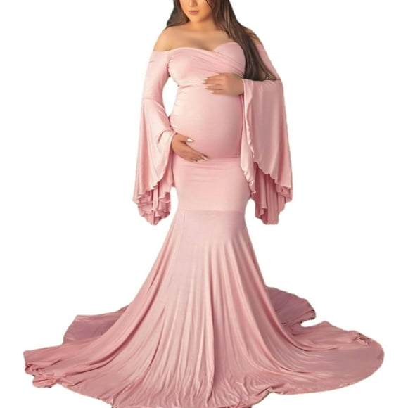 Maternity Dresses Photography Long Pregnancy Shoot Maxi Gown for Baby Shower Party Evening Pregnant Women Photo Prop