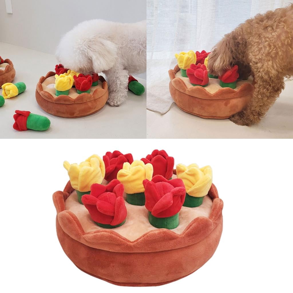 Dog Plush Toy Hide and Seek Snuffle-Feeder Interaction Pet Aggressive Chewer Sniff-Training Dog Squeak Toy Treats Puzzle