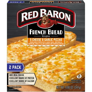 Red Baron Five Cheese and Garlic French Bread Personal Frozen Pizza, 8.8 oz 2 Pack