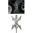 thumbnail image 1 of BAL RV Wheel Chock 28012 X-Chock; For Use With Tandem Tires; Scissors Type; Silver; Opens 1-3/8 Inch To 10 Inch; Lockable; Rust Inhibitive Coated; With Ratchet Wrench; Set Of 2, 1 of 3