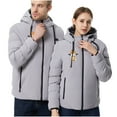 thumbnail image 1 of LOVZFMLL Vestes pour Hommes Haut Décontracté Col Rond Tricoté Faux Manches Longues Col Rond Manteau Chauffant Haut/chemise, 1 of 6