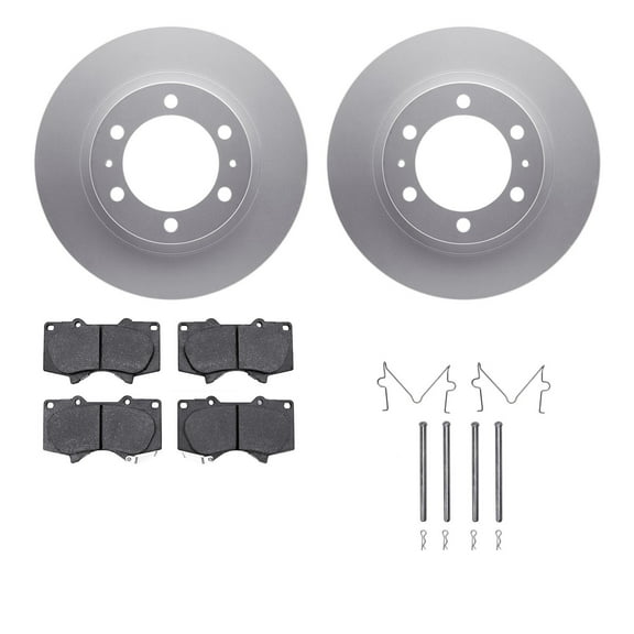 Dynamic Friction Company Front Geospec Brake Rotors with Ultimate Duty Performance Brake Pads includes Hardware 4412-76011