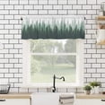 thumbnail image 4 of Forest Window Curtain Valance for Kitchen Windows/Bathroom/Living Room/Bedroom Privacy Decorative Rod Pocket Short Window Valance Curtain, 52" W x 18" L, Green Gradient Trees Modern Abstract Art, 4 of 5