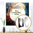 thumbnail image 3 of Designart "Gold Red Fractal Gold And Red" Modern Gold Large Square Mirror - Square Bedroom Mirror Printed Wall Decor - Transitional Square Printed Wall Mirror Art, 3 of 5