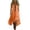Orange, variant on Women's Boho Dress V Neck Lace Up Slip Dress with Lace Trim Flowy Smocked Waist Maxi Dress Renaissance Festival Sundress Mint Green 2XL