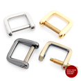 thumbnail image 5 of Craftmemore Anillos De Tornillo Rectangulares De 5/8 Pulgadas, Hebilla, Conector De Correa, Grillete Rectangular, Tornillo, Bolso, Bucle, 4 Piezas (Dorado), 5 of 5