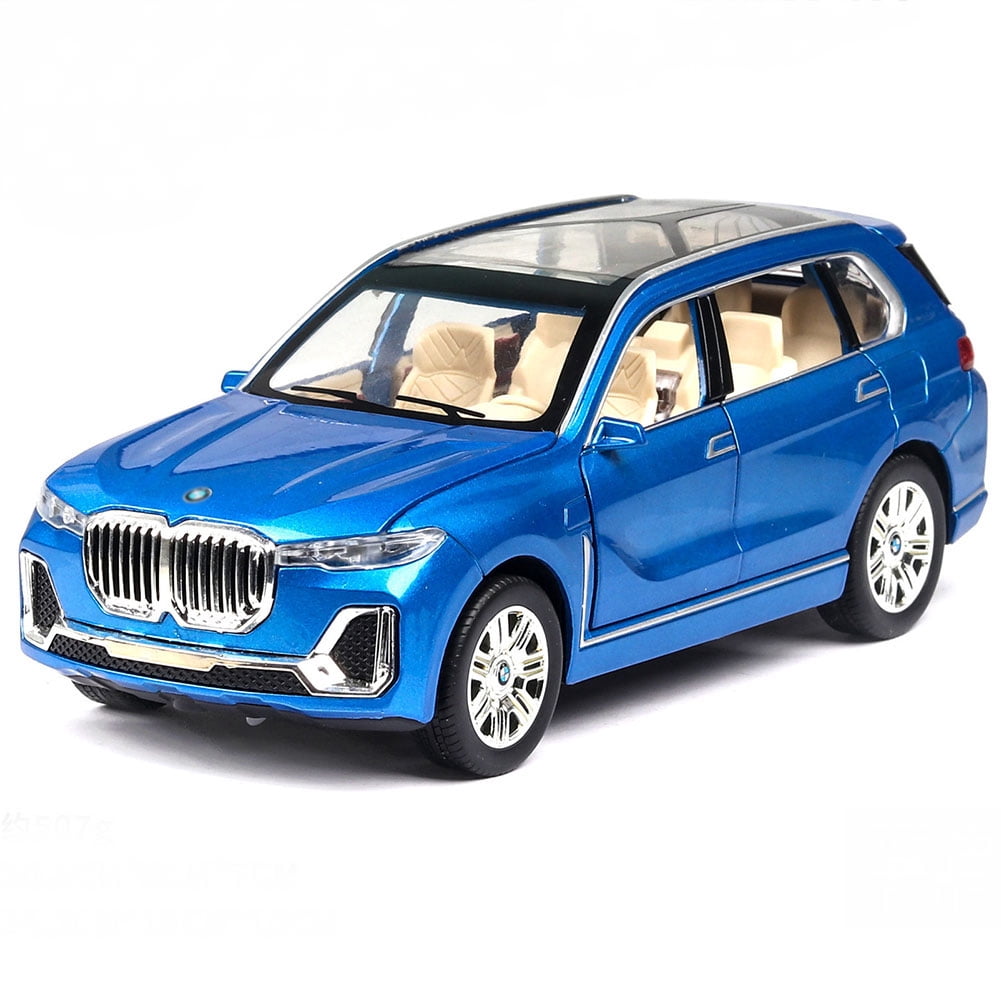 1:32 ratio is suitable for BMW X7 alloy die-casting models, equipped with openable doors, lights, sound and rebound functions. Boy'ng-back function. Boys' toy cars, children's birthday gift toy cars.