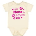 thumbnail image 3 of Inktastic Valentine's Day My Nana Loves Me Hearts and Lips Boys or Girls Baby Bodysuit, 3 of 5