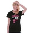 thumbnail image 4 of Breast Cancer Check Them Out BCA Womens Slim Fit Graphic Tee Brisco Brands M, 4 of 5