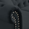 thumbnail image 4 of 58.8 Inch Chesterfield Sofa, Velvet Couch with Deep-Button Tufting, Modern Classic Design Sofa Quilted Upholstery, Furniture for Living Room, Office, Salon, Lounge, Black, 4 of 8