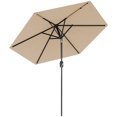 thumbnail image 1 of Outsunny Patio Sun Umbrella, Outdoor Parasol with 6 Ribs, Coffee, 1 of 10