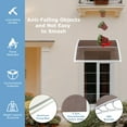 thumbnail image 4 of 2 40"x32" Door Window Awning Exterior, Polycarbonate Cover Entry Door Outdoor Patio Awning Canopy, Front Door Overhang Awning for Sun Shutter, UV, Rain and Snow Protection, Hollow Sheet (Brown Board), 4 of 10