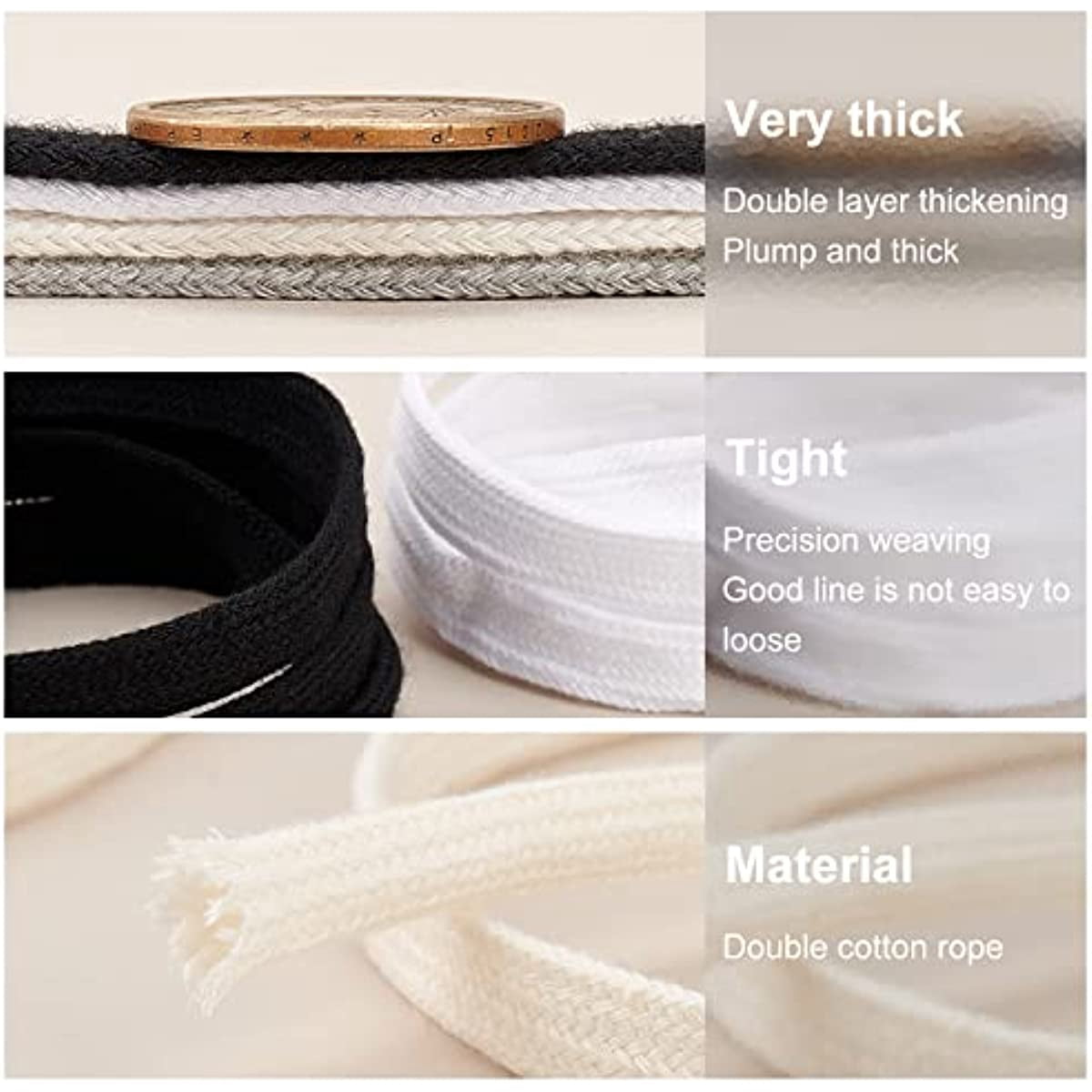 Walmart 27 Yards Light Grey Cotton Clothes String for Sewing  