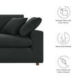 thumbnail image 6 of Modular Loveseat Sofa Couch, Black, Fabric, Living Kitchen Cafe Bistro Hospitality Restaurant, Modern Contemporary HB33506, 6 of 8