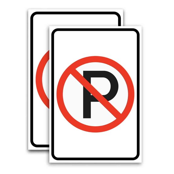 No Parking (24" X 36") Vinyl Decal Only (Pack of 2) |Sign|Sticker|Poster