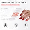 thumbnail image 5 of SHANGMENG Soft Gel Press on Nails Square Cat Eye, Naturally Stick on Nails in 32PCS Reusable Fake Nails Kit with Glue, Ruby Red, 5 of 9