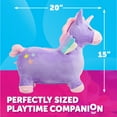 Waddle Inflatable Plush Covered Unicorn Bouncer Ride on Animal for Kids