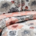 thumbnail image 5 of Maison Rouge Levine Reversible Floral/ Damask 3-piece Quilt Set Yellow & Gray King Polyester Adult Cotton Floral Floral, 5 of 5