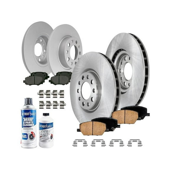 Front and Rear Brake Pad and Rotor Kit - Compatible with 2015 - 2022 Jeep Renegade 2016 2017 2018 2019 2020 2021