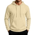 thumbnail image 3 of HAJWOH Men's Hoodie Pullover Long Sleeve Sweatshirt Drawstring Casual Workout Top With Pockets, 3 of 5