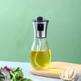 thumbnail image 4 of Glass Oil Sprayer For Cooking Fine Mist Nozzle Pump Dispenser For BBQ Grill Baking 150 180 200ML Capacity Hygienic Lid Easy Refill Dishwasher Safe For Olive Oil Vinegar Dressings,Silver, 4 of 5