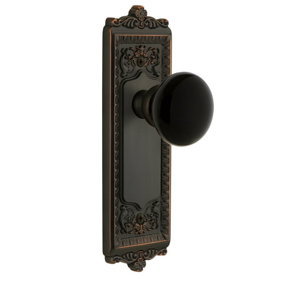 Grandeur Wincov_Prv_234 Windsor Solid Brass Rose Privacy Door Knob Set - Bronze