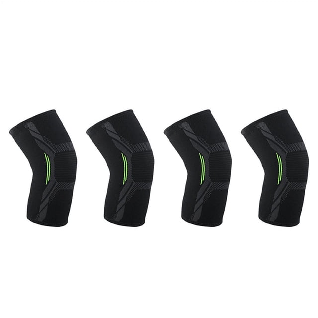 4X Rodillero Deportivo de Futbol Baloncesto Transpirable Apoyo Rodilleras de Alto Voleibol Proteccion Soporte de la Rodilla de Entrenamiento Xl
