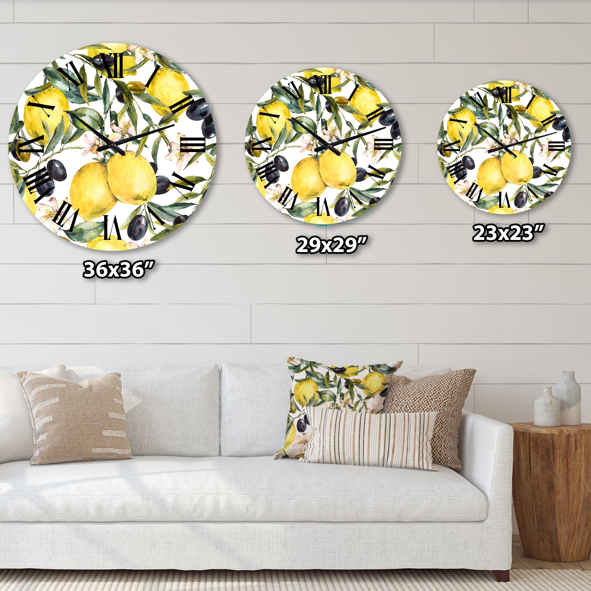 Designart 1 in Quartz Tropical Wall Clock