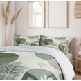 thumbnail image 6 of Ambesonne Monstera Duvet Cover Set, Boho Love Mid Century Art, King, Reseda Green Taupe, 6 of 6
