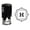 Black, variant on Printtoo Self Inking Square Swirl Border H Alphabet Monogram Initial Round Rubber Stamp Office Stationery