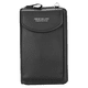thumbnail image 1 of Cartera de cuero Bolso de hombro de cuero de PU Monedero Bolso bandolera Cartera Bolsa de almacenamiento para tarjetas de dinero, Negro Vogacara AP001028-03, 1 of 7