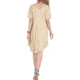 thumbnail image 3 of HAPPY BAY Women's Summer Relaxed Maternity House Wear Dresses M-L Cream, Solid, 3 of 3