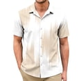 thumbnail image 2 of adaychics Men Hawaiian Shirt Abstract Short Sleeve Casual Summer Button Down Shirts Trendy Clothes for Leisure, 2 of 8