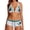 White, variant on XFeng.Women Halter Triangle Bikini Set with Boyshorts, 3 Piece Printed Swimwear Bathing Suit for Beach Pool Vacation.Black.L