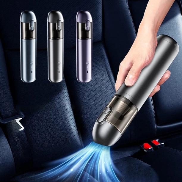 Ganfancp Aspirador de Coche Pequeño Sin Cable para Recoger y Usar Máquina de Limpieza Fuerte Poder de Succión Se Puede Utilizar En Coches Pequeño Limpiador Ofertas Del Día Liquidación 1X Aspirador, 3