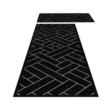 Kitchen Mat, 2pcs Kitchen Rugs, Cushioned Kitchen Mats for Floor, Non-Slip Standing Desk Mat, Waterproofing Kitchen Rug Set for Kitchen, Floor, Office