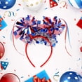 thumbnail image 1 of Diadema del Día de la Independencia 2025 | Accesorio para el cabello con rayas rojas, blancas y azules | Decoración para fiestas infantiles y adultas | Diadema patriótica de ajuste cómodo para la ce, 1 of 5