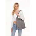 thumbnail image 4 of Bolso de pana con cremallera, impermeable, para mujer, con bolsillos y compartimentos, de gran capacidad, para el hombro., 4 of 5