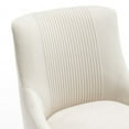 thumbnail image 5 of SEYNAR Modern Velvet Dining Chairs Pleated Vanity Chair Set of 4 with Glod Legs for Living Room,Beige, 5 of 12