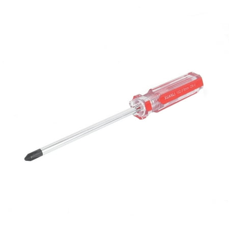 4 Steel Shaft - Red Plastic Handle Chrome-Vanadium Steel 4 Shaft 5mm Cross Head Screwdriver