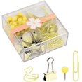 thumbnail image 2 of Cute Thumb Tacks Paper Clip Binder Clips Push Pins Set Assorted Size Metal Clips In Plastic Holder Decorative Desk Accessorries, 2 of 4