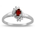 thumbnail image 2 of Star K � Small Oval 5x3mm Genuine Garnet Bypass Ring, 2 of 9